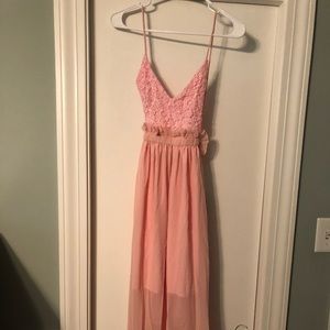 crochet open back dress